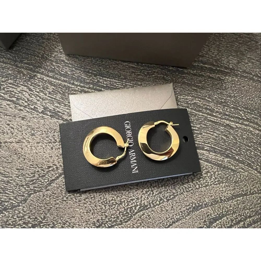 Giorgio Armani Sterling Silver Gold-Plated Earrings